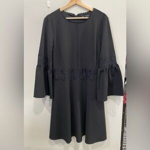 Fabulous black bell sleeved dress